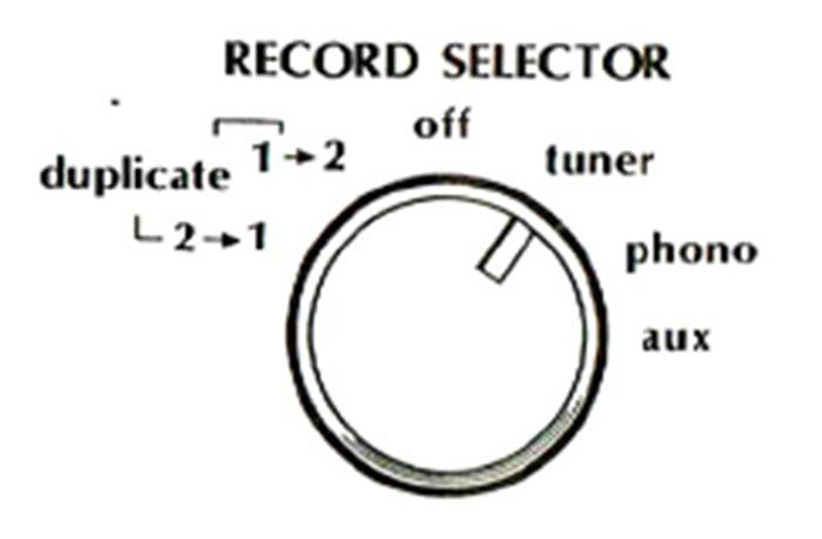 Record Selector Knob