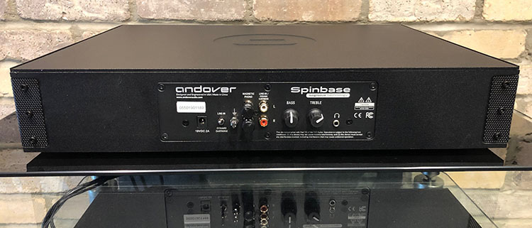 Andover Audio Spinbase Turntable Speaker System Back Panel