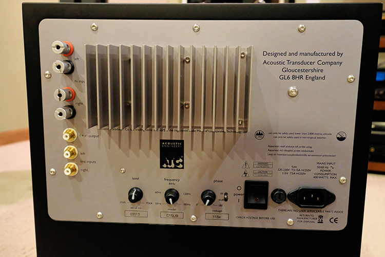 Close up of Speaker controls