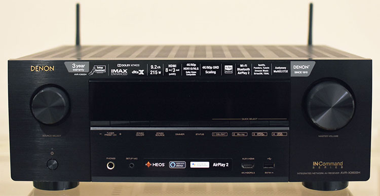 Denon AVR-X3600H AV receiver front view