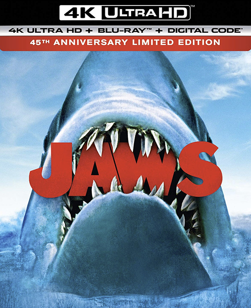 Jaws 4K UHD Blu-ray Movie Cover