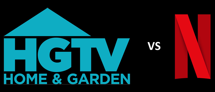 HGTV vs Netflix logos