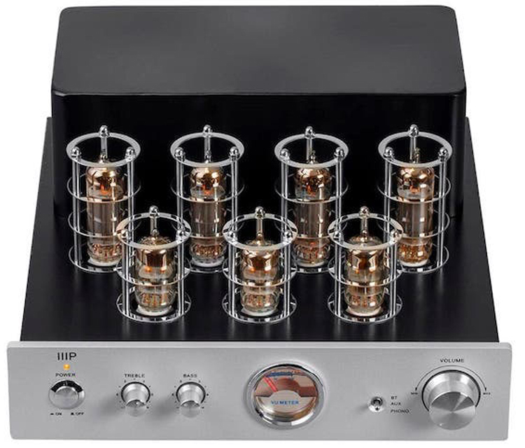 Monoprice Pure Tube Stereo Amplifier Front View