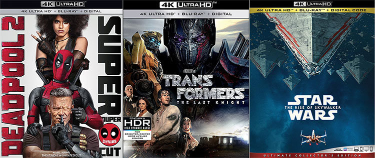 Deadpool 2, Transformers the Last Knight and Star Wars Movie Covers