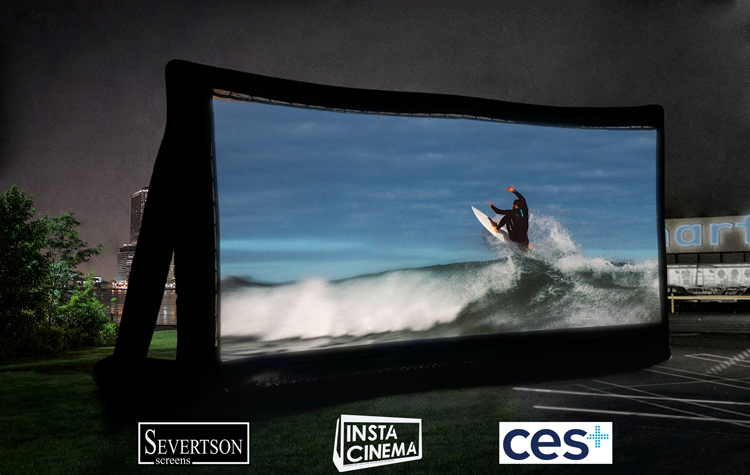 Severtson Screens and CES+ Partner to Release InstaCinema Inflatable Outdoor Cinema Screen