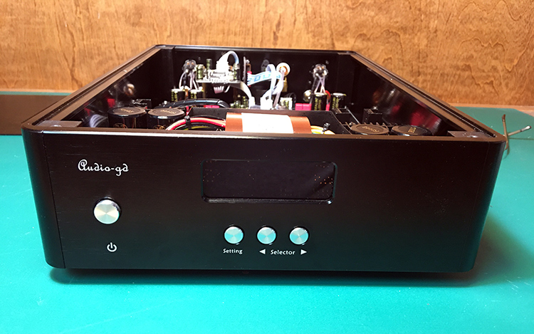 Front view of Audio-gd AS-1 DAC without Top