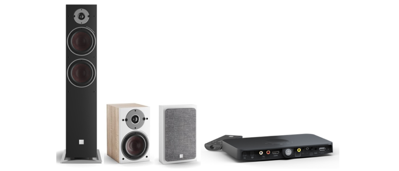 (Left to Right) OBERON C Models 7 C,  1 C, ON-WALL C and SOUND HUB COMPACT