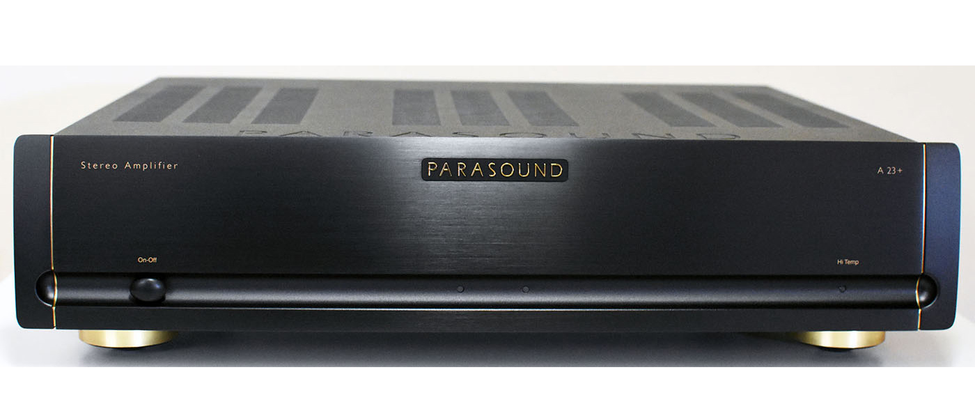 Parasound A23+ amplifier – front view