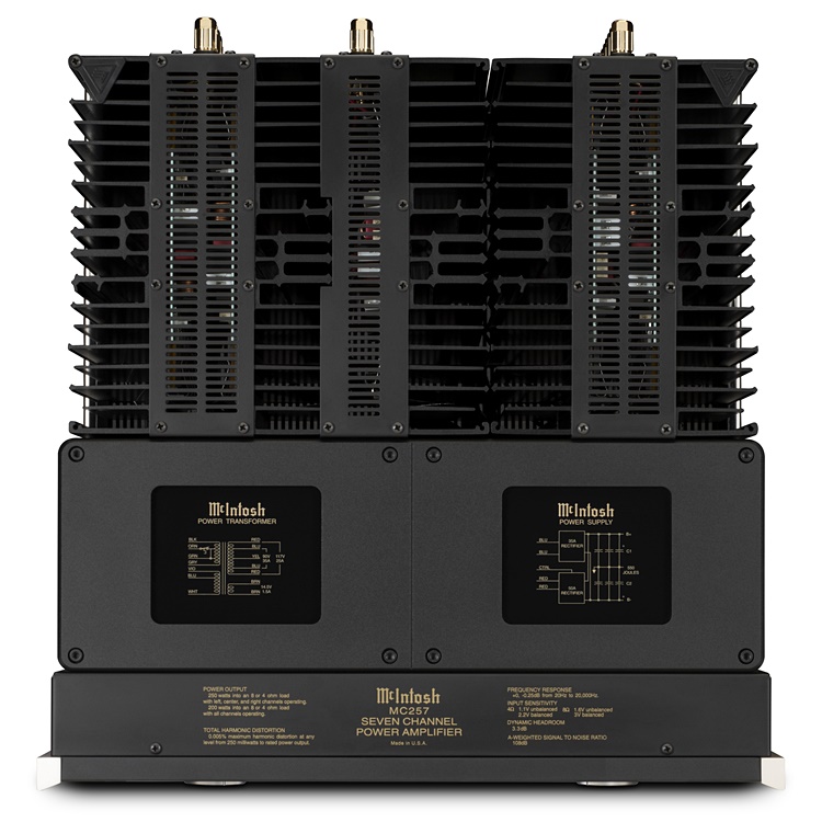 McIntosh MC257 7-Channel Power Amplifier Top