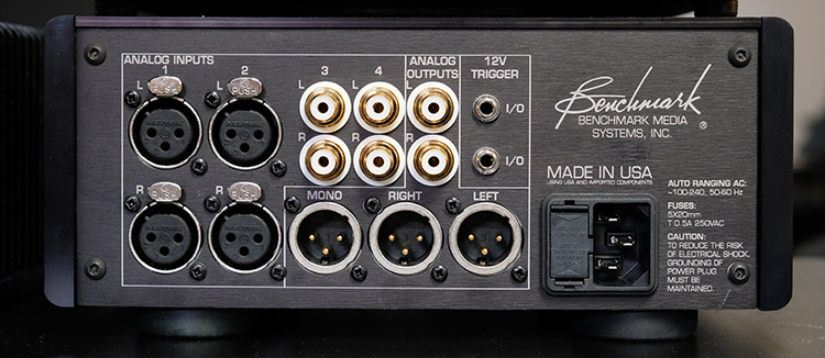 HPA4 preamplifier analog inputs and outputs