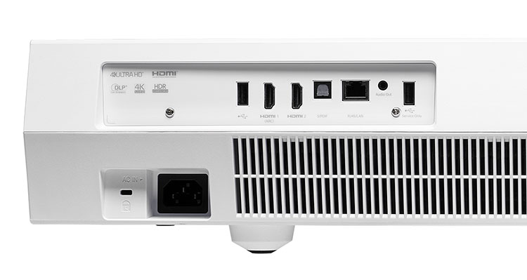 Optoma CinemaX P2 UST Laser Projector Inputs