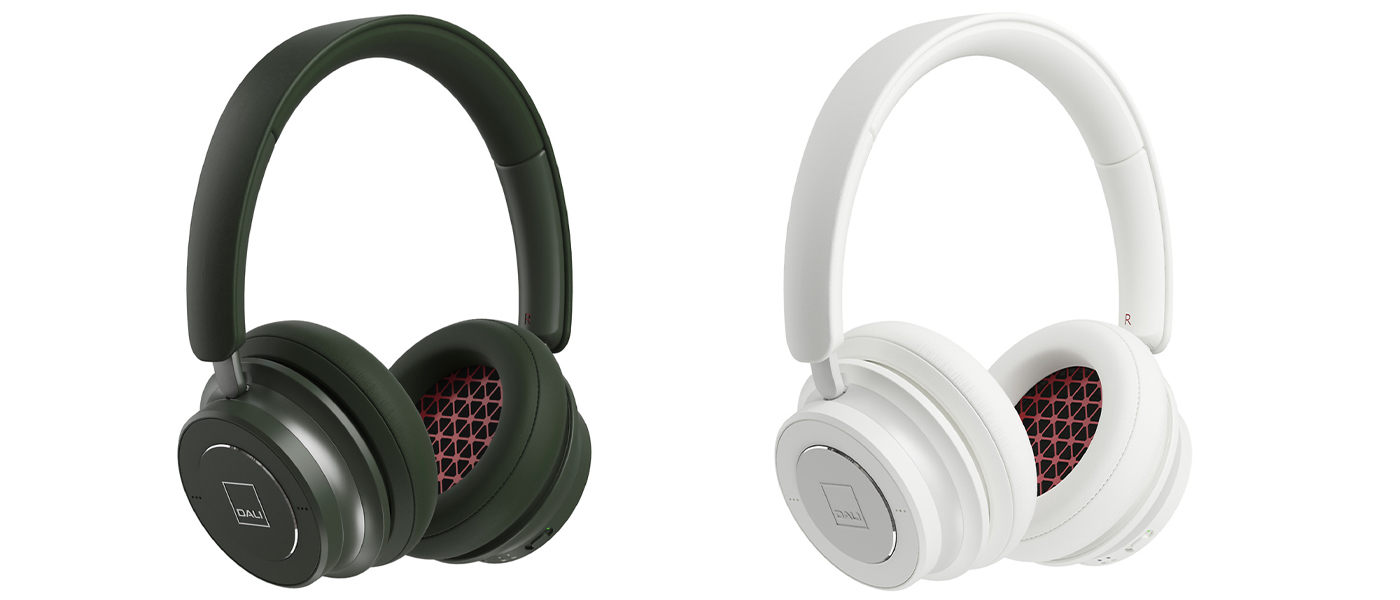 DALI IO-4 Wireless Hi-Fi Headphones in army green and chalk white