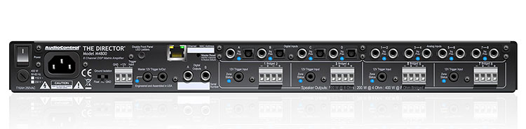 Audio Control M4800 Matrix Amplifier Back Panel