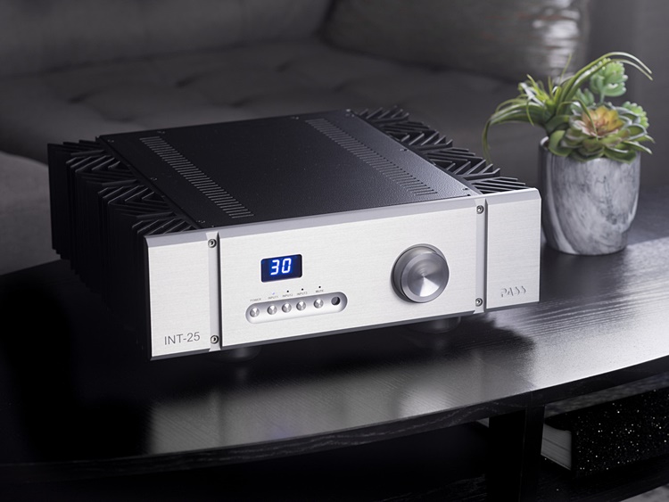 Pass Labs INT-25 Integrated Amplifier On Table