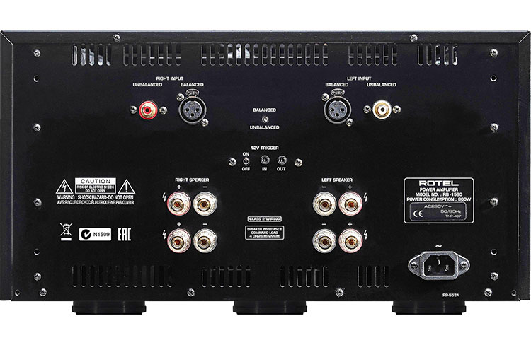 Rotel RB1590 Amplifier Back