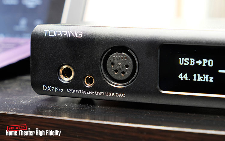 Topping DX7PRO Headphone Amplifier/DAC closeup view