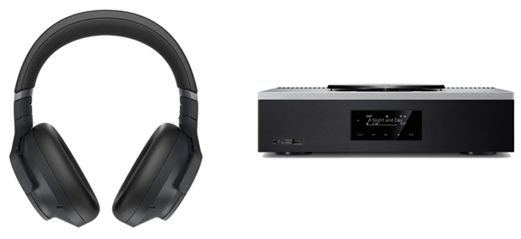 Technics EAH-A800 Wireless Headphones and SA-C600 Compact Network CD Receiver Main Figure