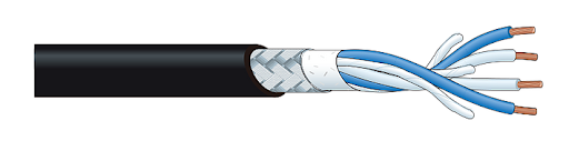 Canare L-4E6S Cable Geometry with Braided Shield.