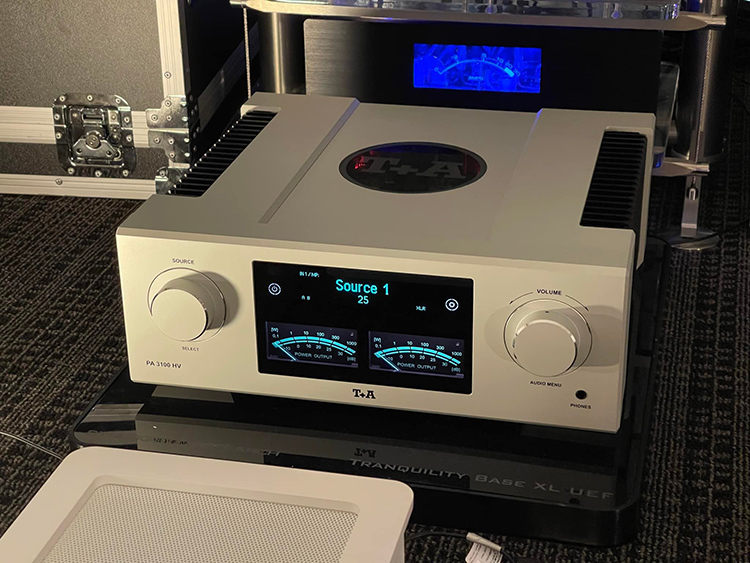 Zoomed in perspective of a product inside the House of Stereo room at Florida Audio Expo 2022