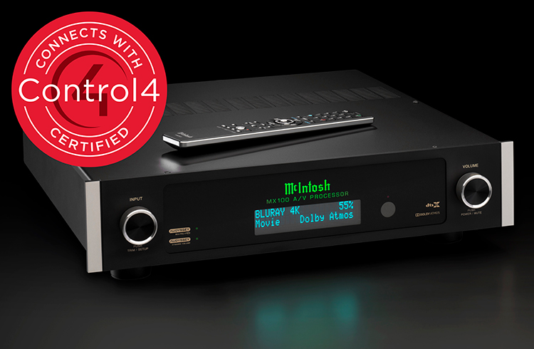 McIntosh MX100 A/V Processor Receives Connects with Control4 Certification Figure 1