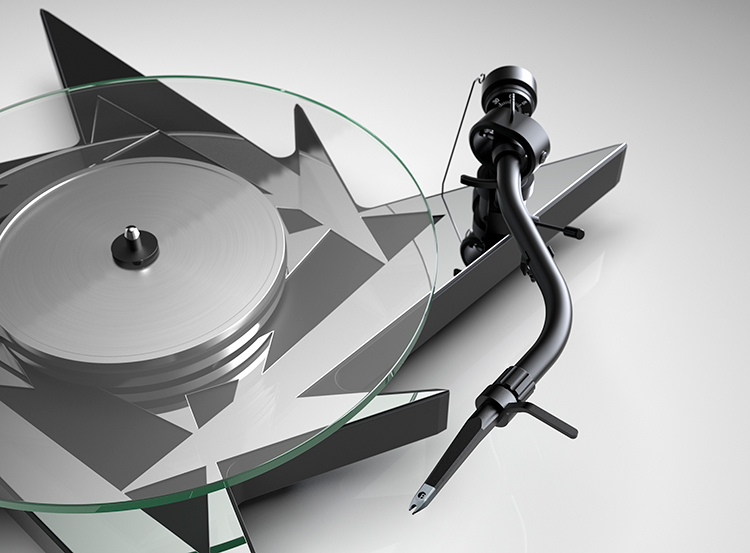 Metallica Limited Edition Turntable from Pro-Ject Side View