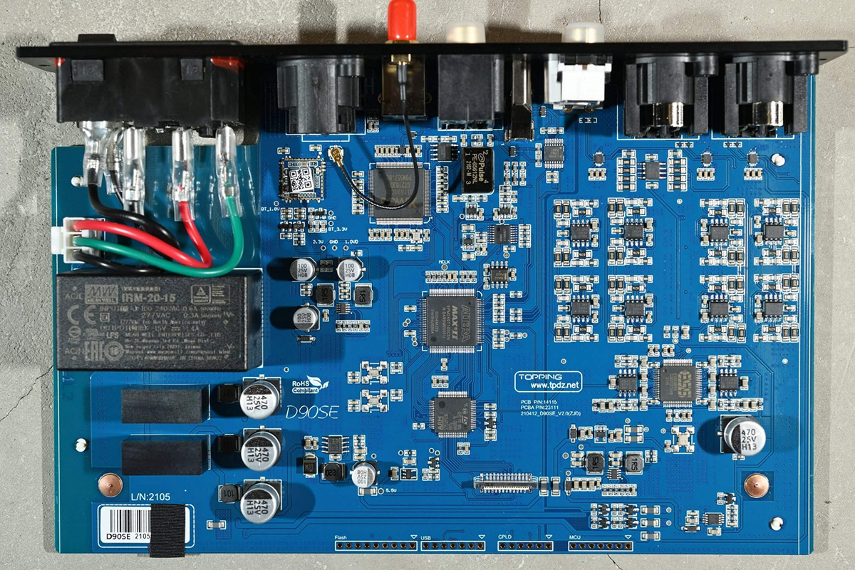 Topping D90SE, the internal board