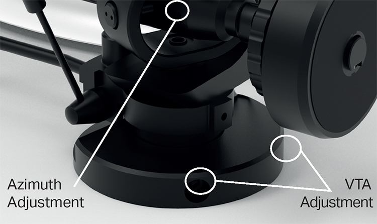 Pro-Ject X1 B and X2 B Balanced Output High-End Turntable Tonearm Close-up View