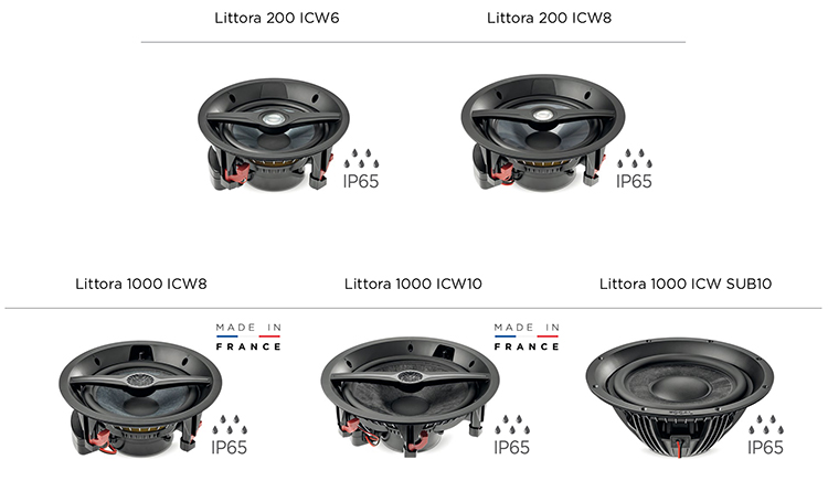 Focal Littora 1000 & 200 In-Wall and In-Ceiling Speaker Drivers Lineup View