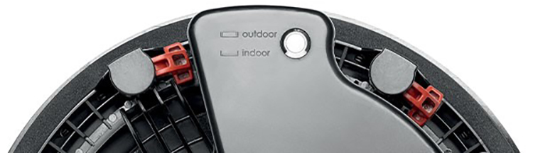 Focal Littora 1000 & 200 In-Wall and In-Ceiling Speaker Drivers Indoor/Outdoor Mode Switch Close-up View