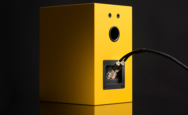 Pro-Ject Speaker Box 5 S2 Bookshelf Speaker Yellow Finish Rear View