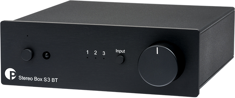 Pro-Ject Stereo Box S3 BT Integrated Amplifier and Receiver Black Finish Angle View