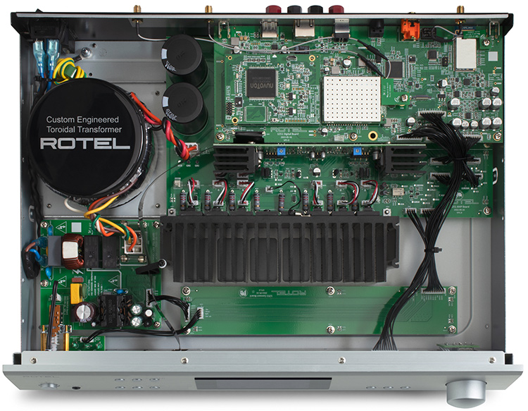 Rotel S14 Integrated Network Streamer Silver Finish Internal View