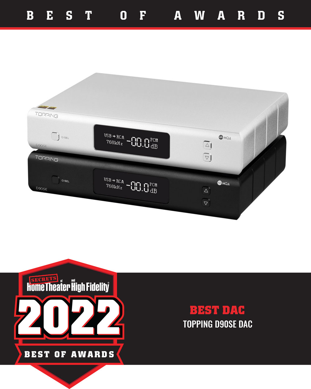 Topping D90SE DAC Best of 2022 Award