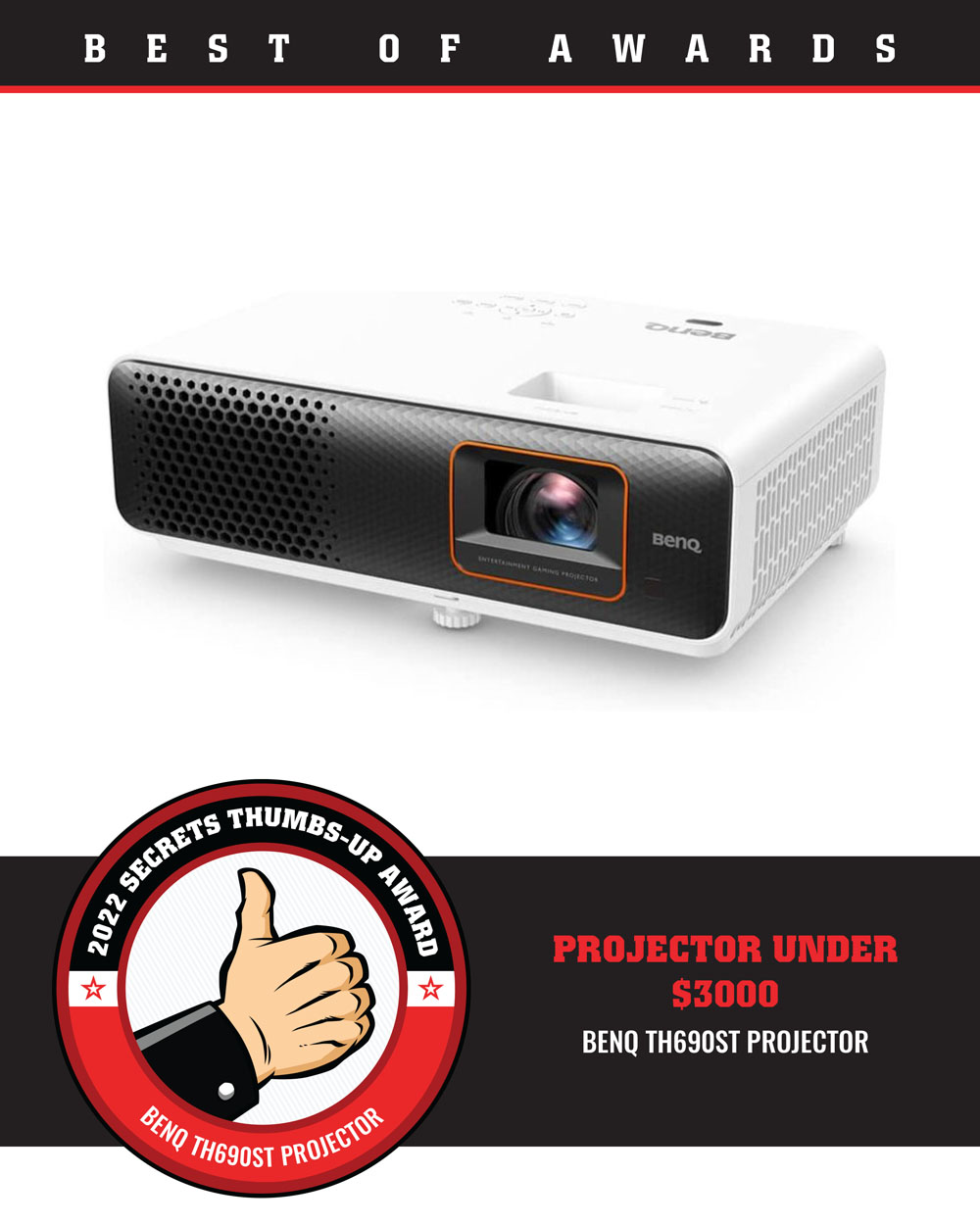 BenQ TH690ST Projector Best of 2022 Award