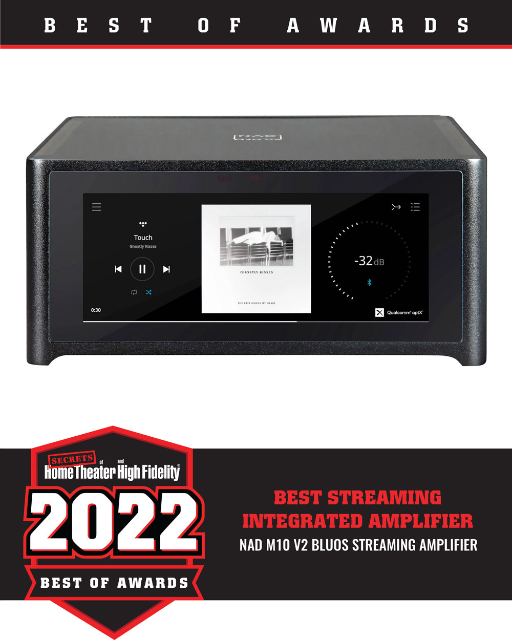 NAD M10 V2 BluOS Streaming Amplifier Best of 2022 Award