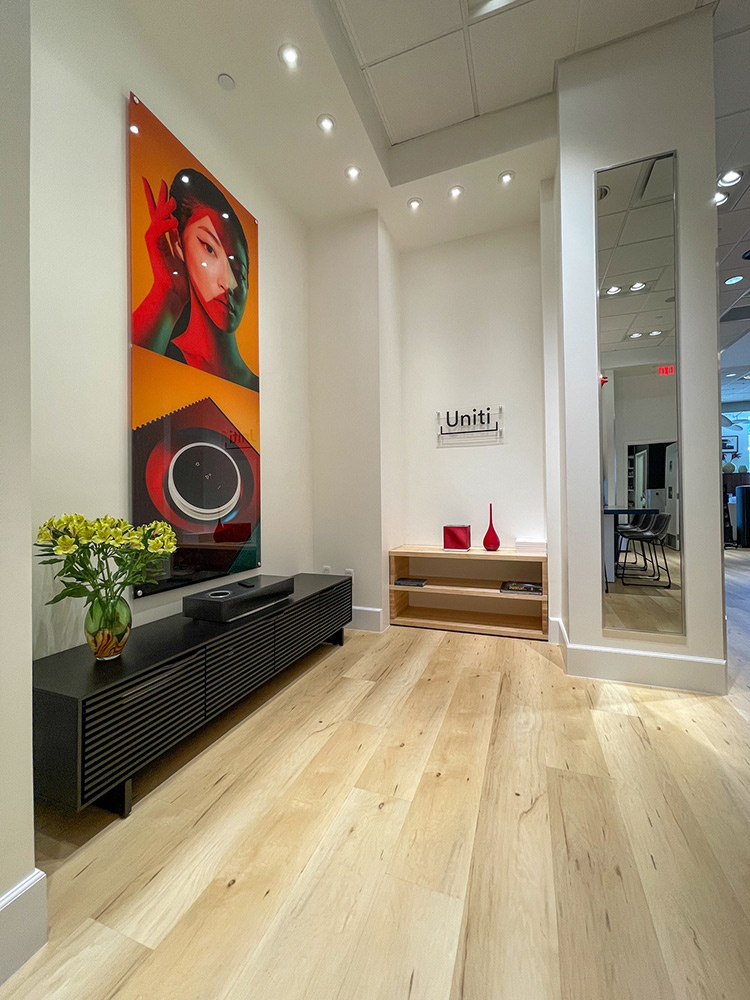 Portrait photograph view of the Focal Powered by Naim retail space in Las Vegas