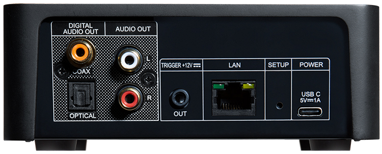 Rear view of the NAD CS1 Endpoint Network Streamer