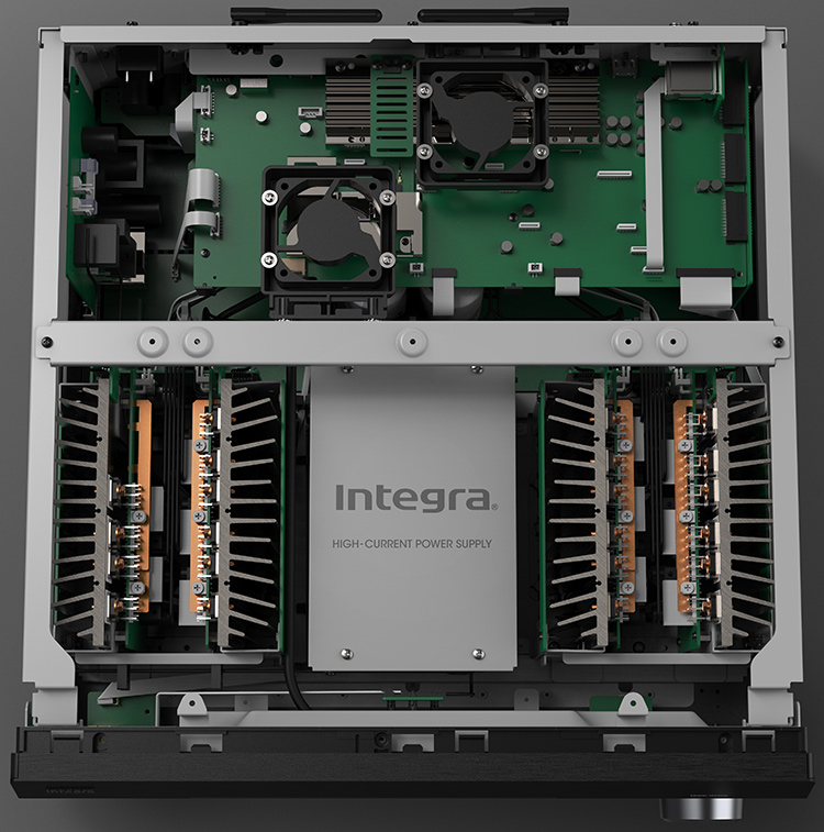 Integra DRX-8.4 flagship audio video receiver (AVR) Internal View