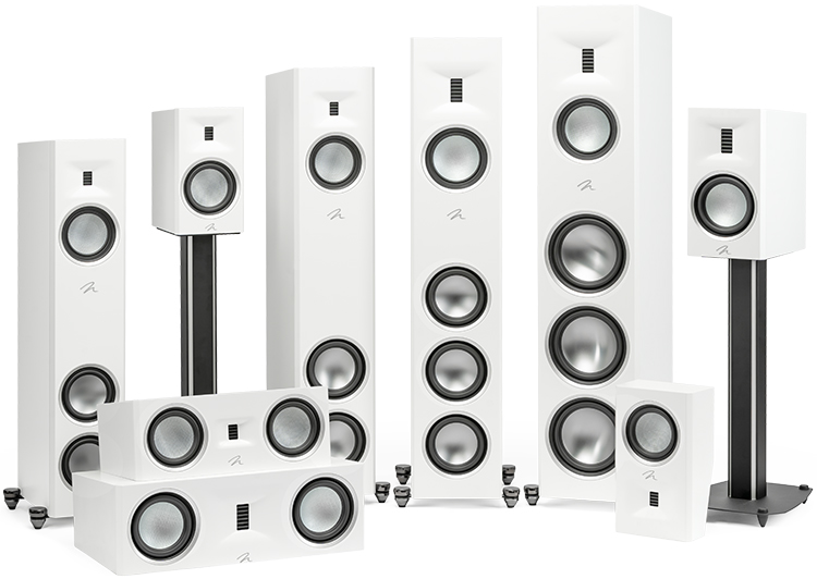 MartinLogan Motion and Motion XT Products Collection Lineup View (Satin White Finish)