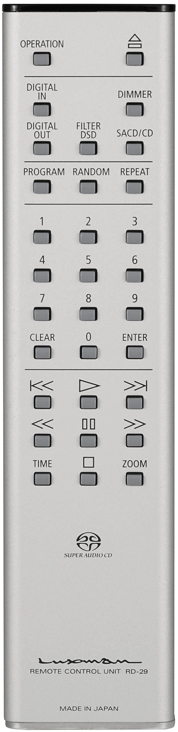 Luxman D-07X Digital Player Remote Control