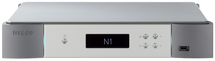 Melco Audio N1-S38 SSD-based digital music library component (silver finish) Front View